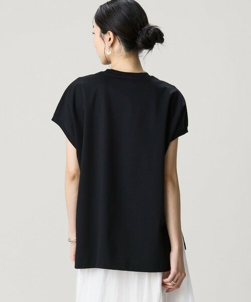 LACOSTE / ラコステ Tシャツ | 【オンライン限定】LACOSTE オーバーサイズ フレンチスリーブ サイドスリット クルーネックTシャツ | 詳細3