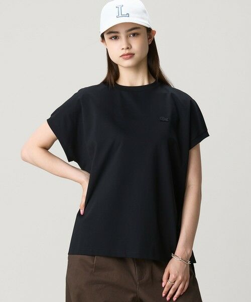 LACOSTE / ラコステ Tシャツ | 【オンライン限定】LACOSTE オーバーサイズ フレンチスリーブ サイドスリット クルーネックTシャツ | 詳細7
