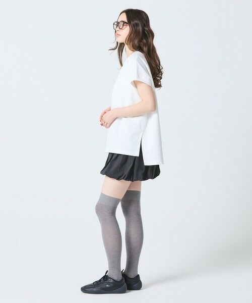 LACOSTE / ラコステ Tシャツ | 【オンライン限定】LACOSTE オーバーサイズ フレンチスリーブ サイドスリット クルーネックTシャツ | 詳細12