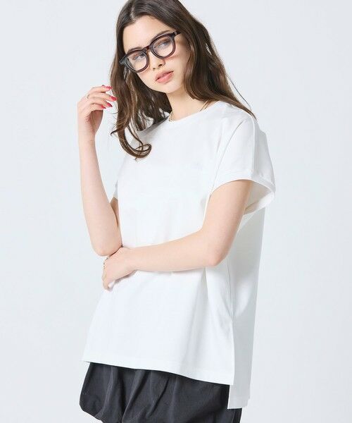 LACOSTE / ラコステ Tシャツ | 【オンライン限定】LACOSTE ルーズフィット フレンチスリーブ サイドスリット クルーネックTシャツ | 詳細6