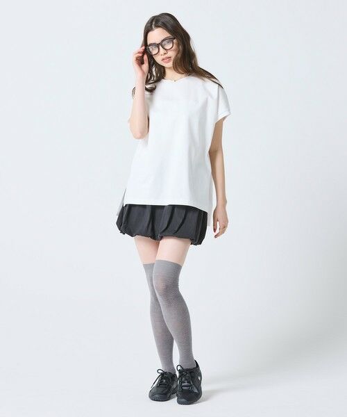 LACOSTE / ラコステ Tシャツ | 【オンライン限定】LACOSTE ルーズフィット フレンチスリーブ サイドスリット クルーネックTシャツ | 詳細7