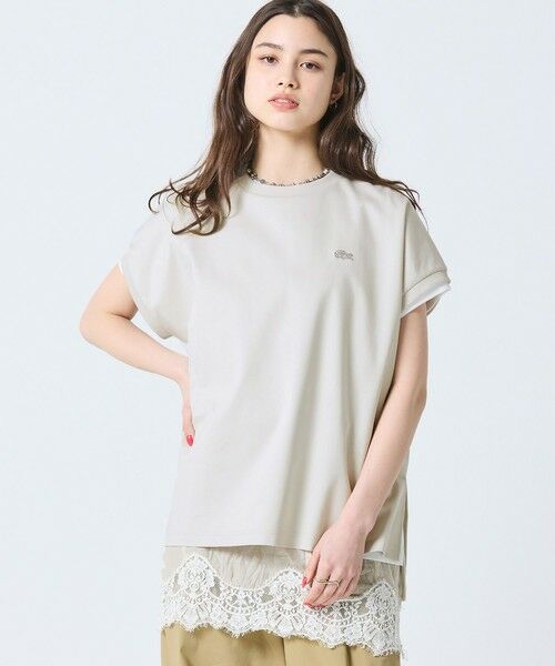 LACOSTE / ラコステ Tシャツ | 【オンライン限定】LACOSTE ルーズフィット フレンチスリーブ サイドスリット クルーネックTシャツ | 詳細10