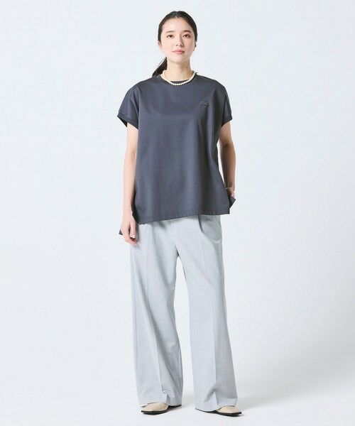 LACOSTE / ラコステ Tシャツ | 【オンライン限定】LACOSTE オーバーサイズ フレンチスリーブ サイドスリット クルーネックTシャツ | 詳細18