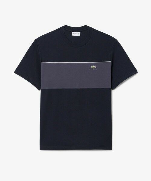 LACOSTE / ラコステ Tシャツ | 配色パイピングパネルボーダーTシャツ | 詳細8