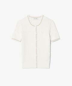 LACOSTE / ラコステ カーディガン・ボレロ | ケーブルニット ハーフスリーブカーディガン