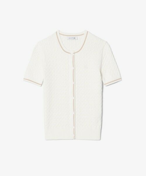 LACOSTE / ラコステ カーディガン・ボレロ | ケーブルニット ハーフスリーブカーディガン | 詳細1