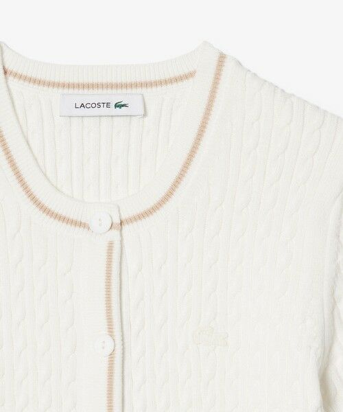 LACOSTE / ラコステ カーディガン・ボレロ | ケーブルニット ハーフスリーブカーディガン | 詳細2