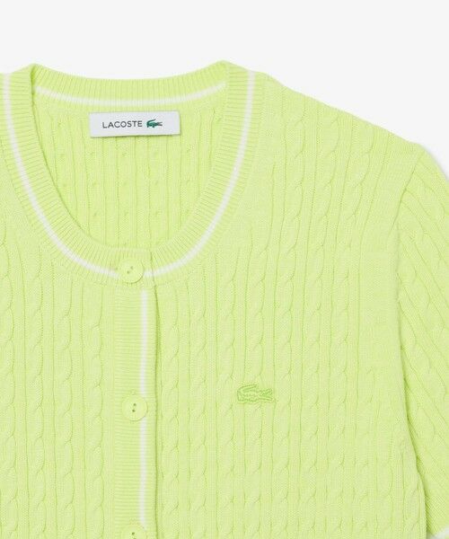 LACOSTE / ラコステ カーディガン・ボレロ | ケーブルニット ハーフスリーブカーディガン | 詳細4