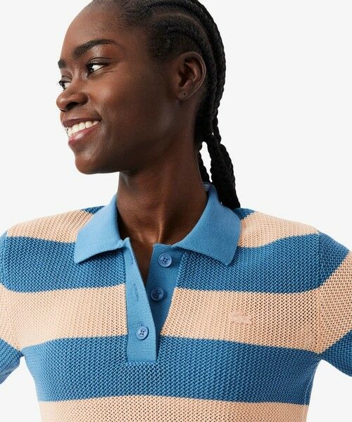 LACOSTE / ラコステ ニット・セーター | ファットボーダーメッシュニットポロシャツ | 詳細7