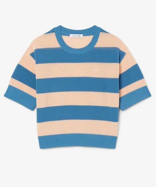 LACOSTE / ラコステ ニット・セーター | ファットボーダーメッシュニットTシャツ | 詳細4