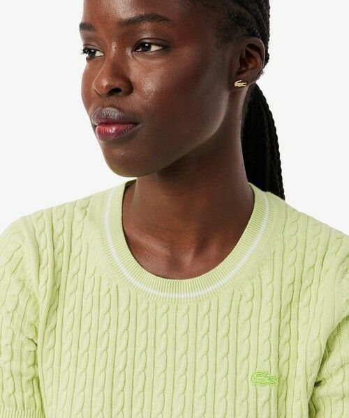 LACOSTE / ラコステ ニット・セーター | ケーブルニットハーフスリーブTシャツ | 詳細3
