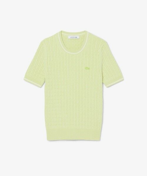 LACOSTE / ラコステ ニット・セーター | ケーブルニットハーフスリーブTシャツ | 詳細5