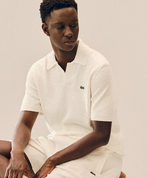 LACOSTE / ラコステ ニット・セーター | ブークレニットスキッパーポロシャツ（オフホワイト）