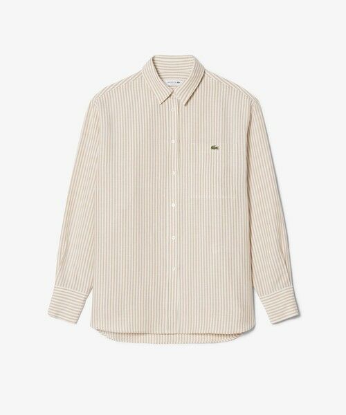 LACOSTE / ラコステ シャツ・ブラウス | リネン×リヨセルブレンド オーバーサイズストライプシャツ | 詳細3