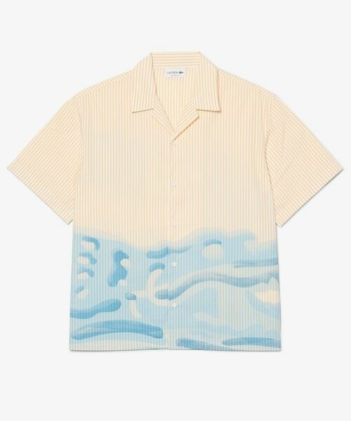 LACOSTE / ラコステ シャツ・ブラウス | ストライプ&ワニグラフィック オープンカラーシャツ | 詳細6