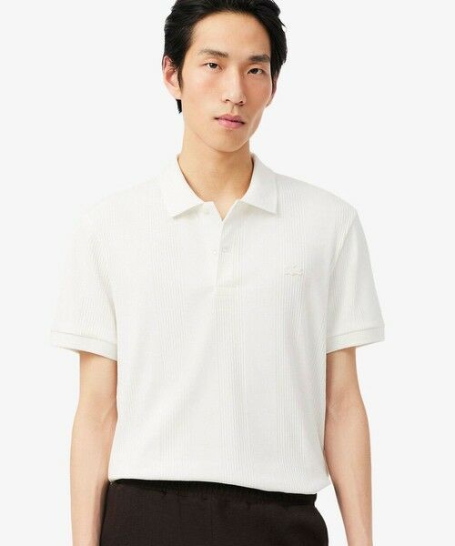 LACOSTE / ラコステ ポロシャツ | リブニットポロシャツ(オフホワイト)