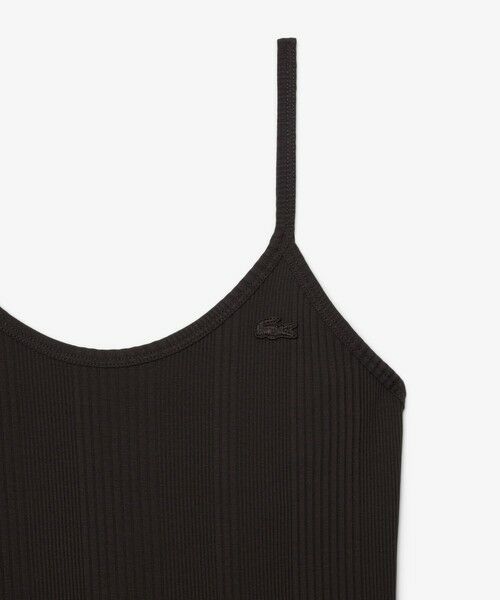 LACOSTE / ラコステ ミニ丈・ひざ丈ワンピース | ランダムピッチリブニットタンクトップロングドレス / ワンピース | 詳細6