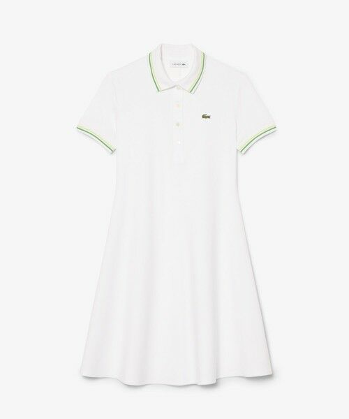 LACOSTE / ラコステ ミニ丈・ひざ丈ワンピース | 配色ライン レーヨンブレンドポロドレス / フレアワンピース | 詳細4
