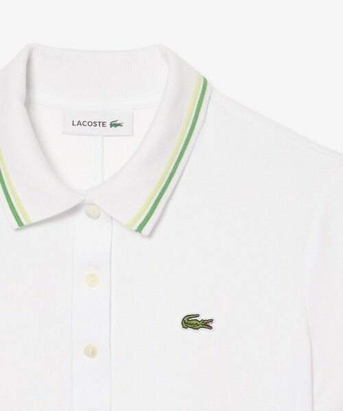 LACOSTE / ラコステ ミニ丈・ひざ丈ワンピース | 配色ライン レーヨンブレンドポロドレス / フレアワンピース | 詳細5
