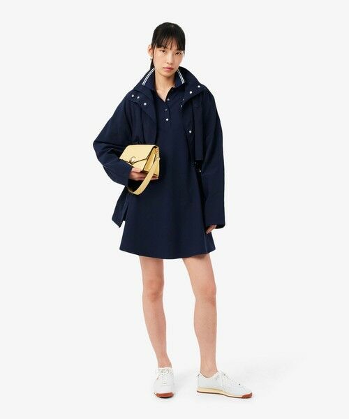 LACOSTE / ラコステ ミニ丈・ひざ丈ワンピース | 配色ライン レーヨンブレンドポロドレス / フレアワンピース | 詳細12