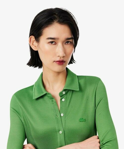 LACOSTE / ラコステ ミニ丈・ひざ丈ワンピース | サテンタッチ鹿の子地ポロドレス / ポロワンピース | 詳細3
