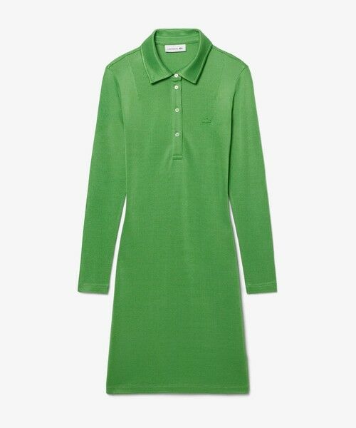 LACOSTE / ラコステ ミニ丈・ひざ丈ワンピース | サテンタッチ鹿の子地ポロドレス / ポロワンピース | 詳細5