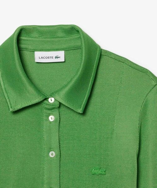 LACOSTE / ラコステ ミニ丈・ひざ丈ワンピース | サテンタッチ鹿の子地ポロドレス / ポロワンピース | 詳細6