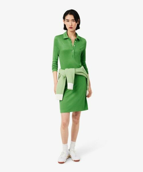 LACOSTE / ラコステ ミニ丈・ひざ丈ワンピース | サテンタッチ鹿の子地ポロドレス / ポロワンピース | 詳細7