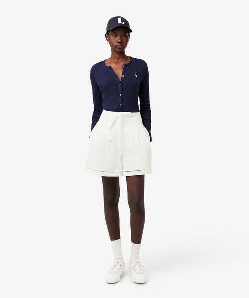 LACOSTE / ラコステ ショート・ハーフ・半端丈パンツ | リヨセル×リネンブレンドベルテッドバミューダショーツ タックショーツ | 詳細2