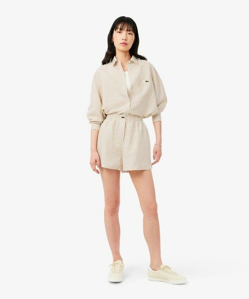 LACOSTE / ラコステ ショート・ハーフ・半端丈パンツ | リネン×リヨセルブレンドストライプショーツ | 詳細1