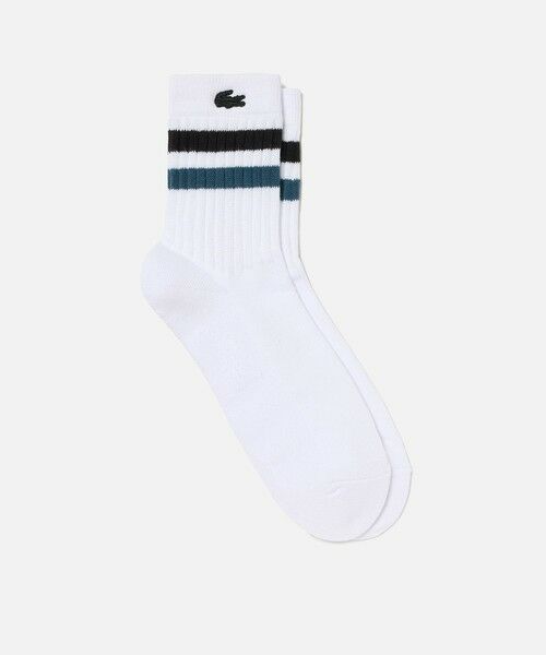 LACOSTE / ラコステ ソックス | ボーダータオルハンカチ&ラインリブショートソックスセット | 詳細7