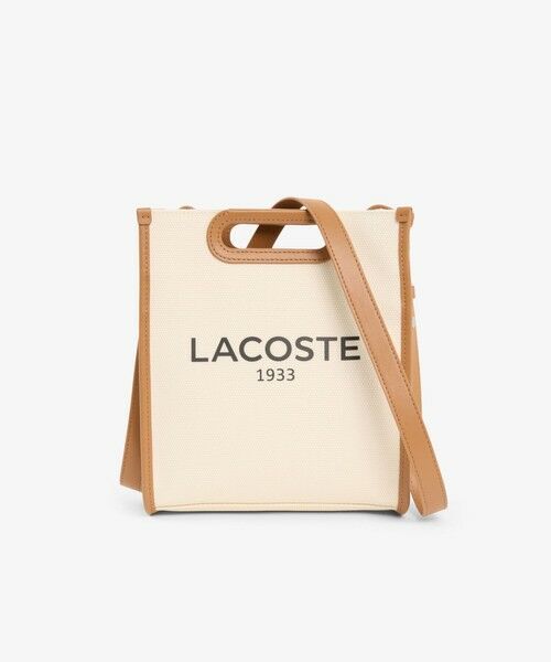 LACOSTE / ラコステ ショルダーバッグ | ヘリテージキャンバス スモールトートバッグ（ナチュラル）