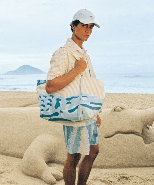 LACOSTE / ラコステ トートバッグ | サマーパック ストライプ＆ワニロゴプリントトートバッグ | 詳細6