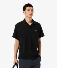 LACOSTE / ラコステ ポロシャツ | コットン×リネン オープンカラーネックポロシャツ