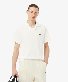 LACOSTE / ラコステ ポロシャツ | コットン×リネン オープンカラーネックポロシャツ