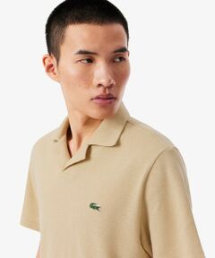 LACOSTE / ラコステ ポロシャツ | コットン×リネン オープンカラーネックポロシャツ