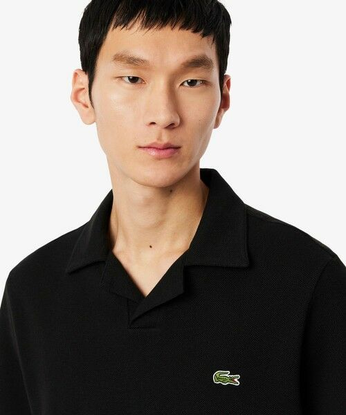 LACOSTE / ラコステ ポロシャツ | コットン×リネン オープンカラーネックポロシャツ | 詳細2