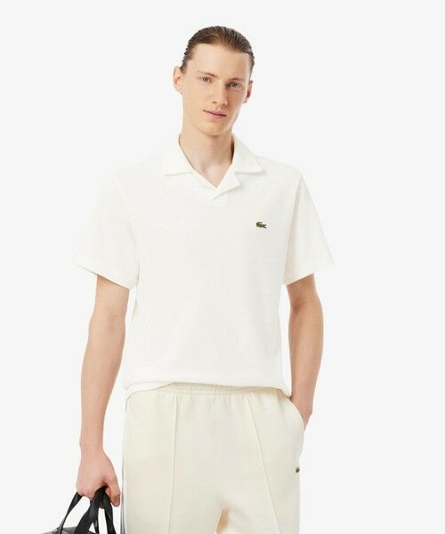 LACOSTE / ラコステ ポロシャツ | コットン×リネン オープンカラーネックポロシャツ | 詳細8