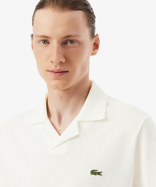 LACOSTE / ラコステ ポロシャツ | コットン×リネン オープンカラーネックポロシャツ | 詳細9