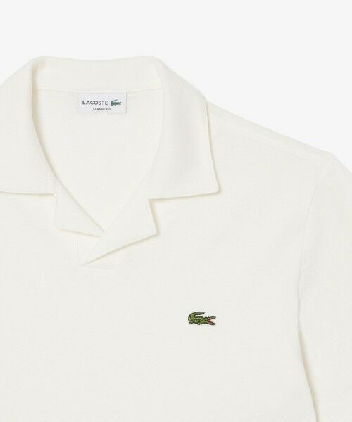 LACOSTE / ラコステ ポロシャツ | コットン×リネン オープンカラーネックポロシャツ | 詳細12