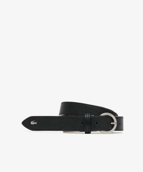 LACOSTE / ラコステ ベルト・サスペンダー | サフィアーノエンボスレザーベルト（ブラック）