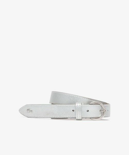 LACOSTE / ラコステ ベルト・サスペンダー | サフィアーノエンボスレザーベルト（シルバー）