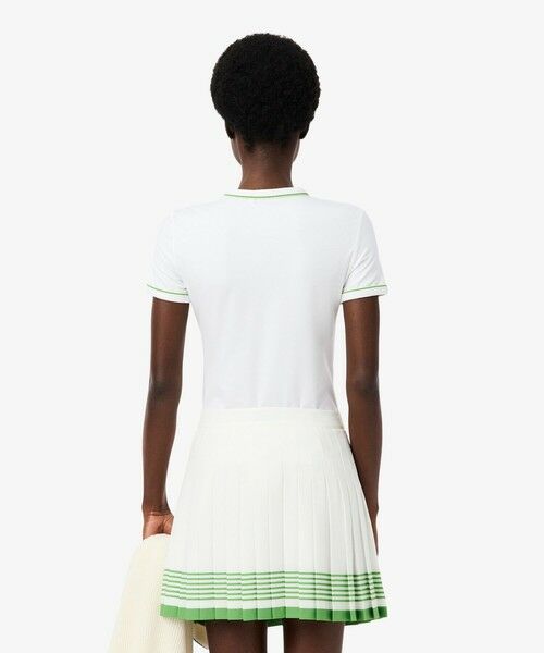 LACOSTE / ラコステ Tシャツ | レーヨンブレンドトリム 配色ライン半袖Tシャツ | 詳細3