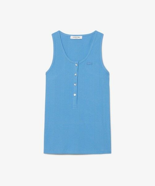 LACOSTE / ラコステ タンクトップ | フロントボタン ランダムピッチリブニットタンクトップ | 詳細12