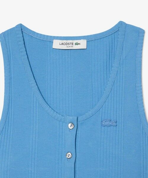 LACOSTE / ラコステ タンクトップ | フロントボタン ランダムピッチリブニットタンクトップ | 詳細13