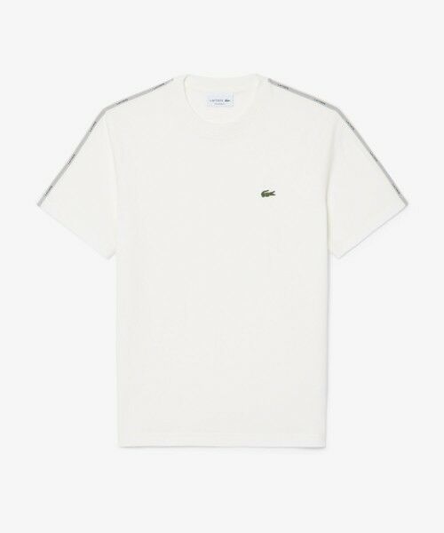 LACOSTE / ラコステ Tシャツ | 【EC限定】ショルダーラインテーピング 半袖Tシャツ(オフホワイト)