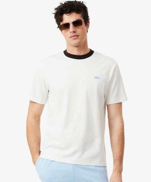 LACOSTE / ラコステ Tシャツ | 配色ネックリブリンガーネックTシャツ | 詳細2