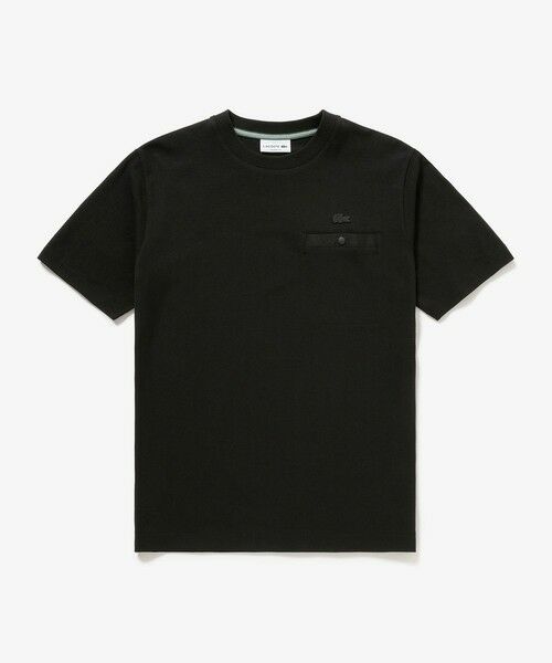 LACOSTE / ラコステ Tシャツ | グログランポケットワントーンTシャツ(ブラック)
