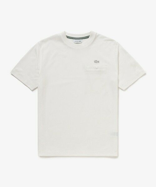 LACOSTE / ラコステ Tシャツ | グログランポケットワントーンTシャツ(オフホワイト)