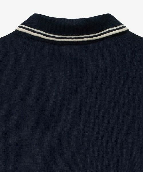 LACOSTE / ラコステ ミニ丈・ひざ丈ワンピース | ラインリブスキッパーネック鹿の子ポロドレス | 詳細3